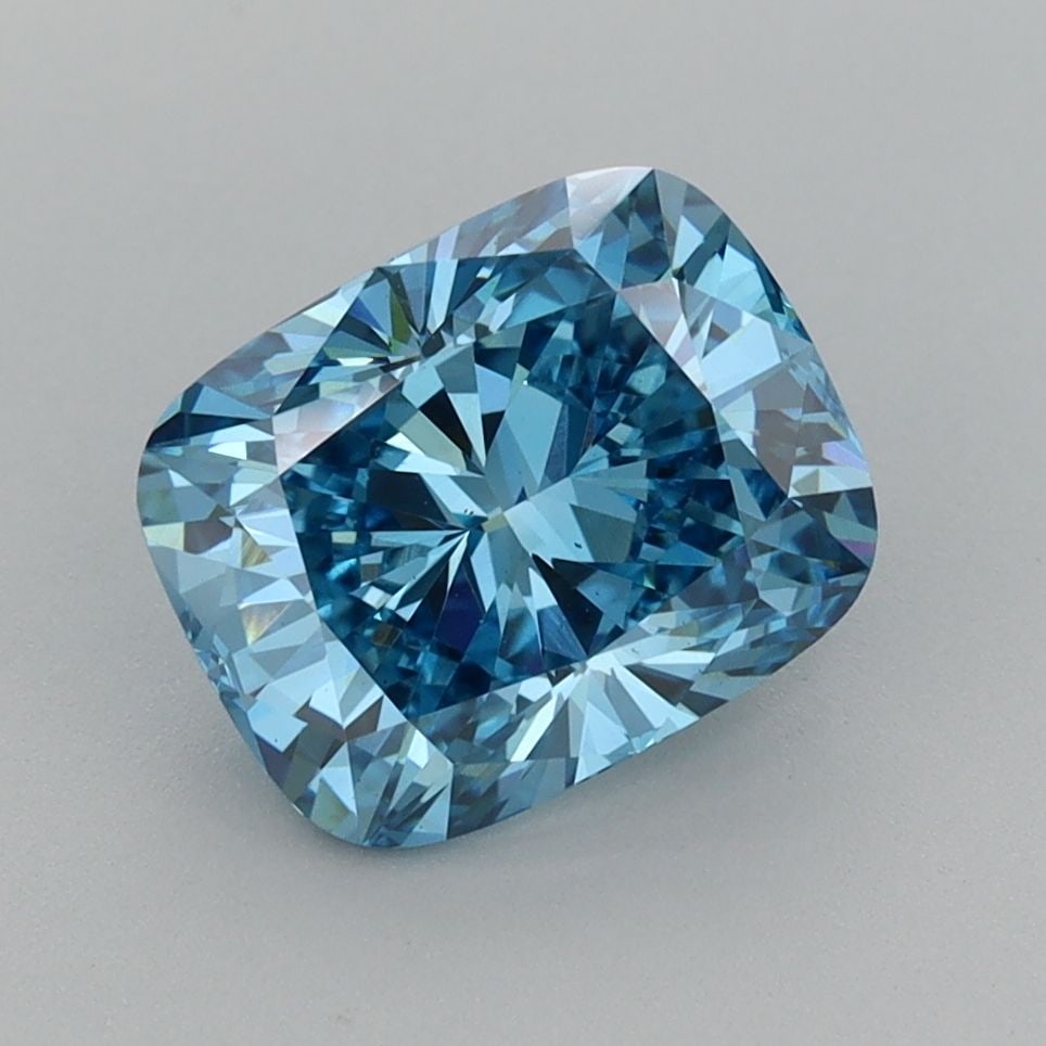 Loose Diamond - CUSHION MODIFIED 2.17ct Fancy Vivid Blue VS2: Loose Diamond - CUSHION MODIFIED 2.17ct Fancy Vivid Blue VS2 Source: This is a real non-mined Diamond that has been grown in a lab Shape: CUSHION MODIFIED Carats: 2.17 Color: Fancy Vivid Blue Certific