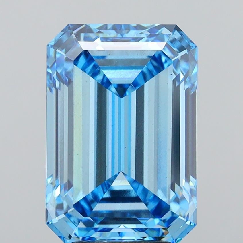 Loose Diamond - EMERALD 6.07ct Fancy Vivid Blue VS2: Loose Diamond - EMERALD 6.07ct Fancy Vivid Blue VS2 Source: This is a real non-mined Diamond that has been grown in a lab Shape: EMERALD Carats: 6.07 Color: Fancy Vivid Blue Certification: IGI Video:
