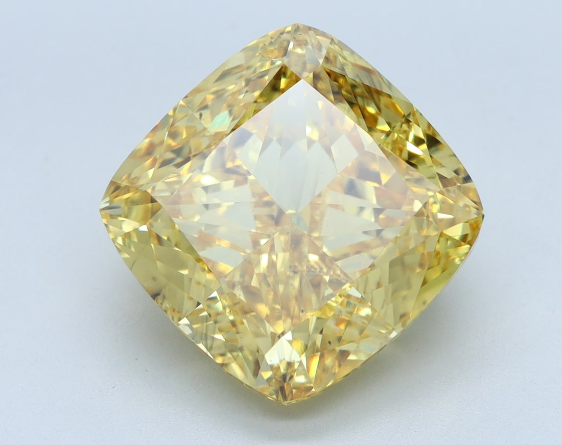 Loose Diamond - CUSHION 8.74ct YELLOW SI1: Loose Diamond - CUSHION 8.74ct YELLOW SI1 Source: This is a real non-mined Diamond that has been grown in a lab Shape: CUSHION Carats: 8.74 Color: YELLOW Clarity: SI1 Certification: IGI Condition: Pre