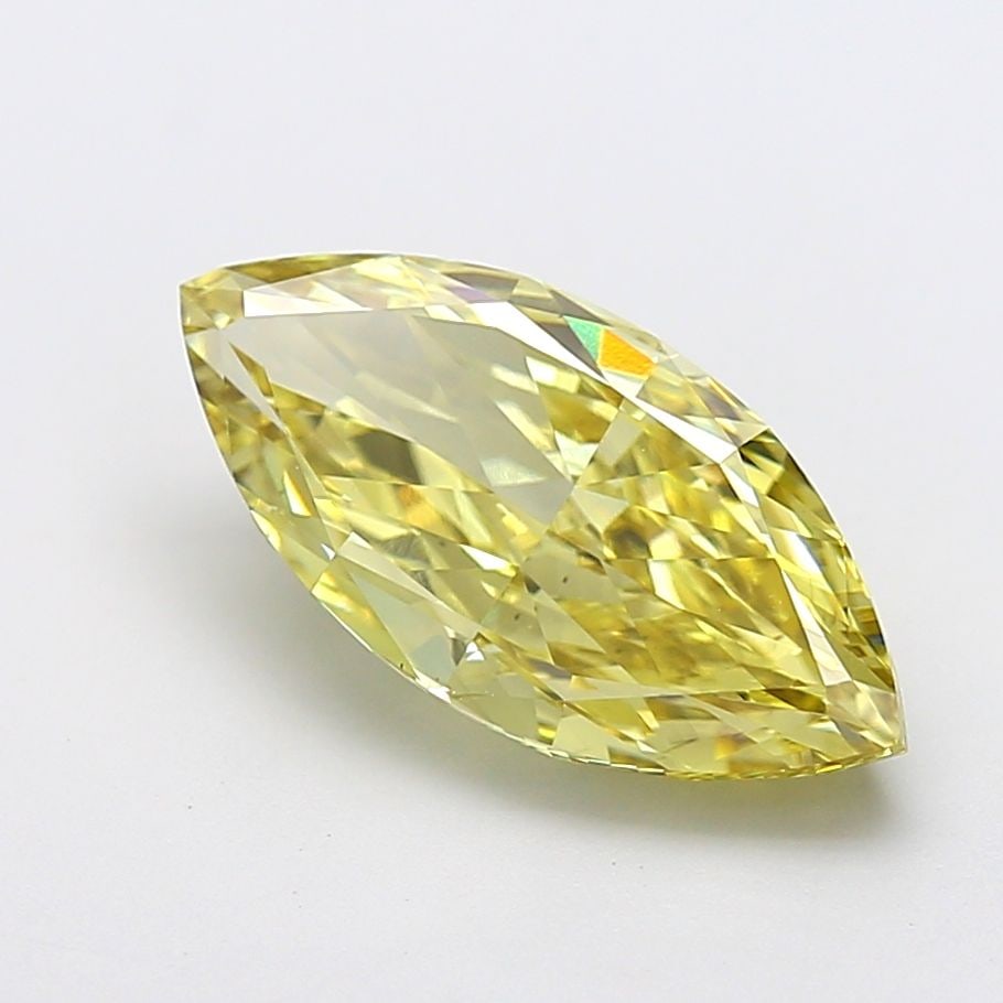 Loose Diamond - MARQUISE 5.02ct Fancy Yellow VS2: Loose Diamond - MARQUISE 5.02ct Fancy Yellow VS2 Source: This is a real non-mined Diamond that has been grown in a lab Shape: MARQUISE Carats: 5.02 Color: Fancy Yellow Certification: IGI PLEASE NOTE: 
