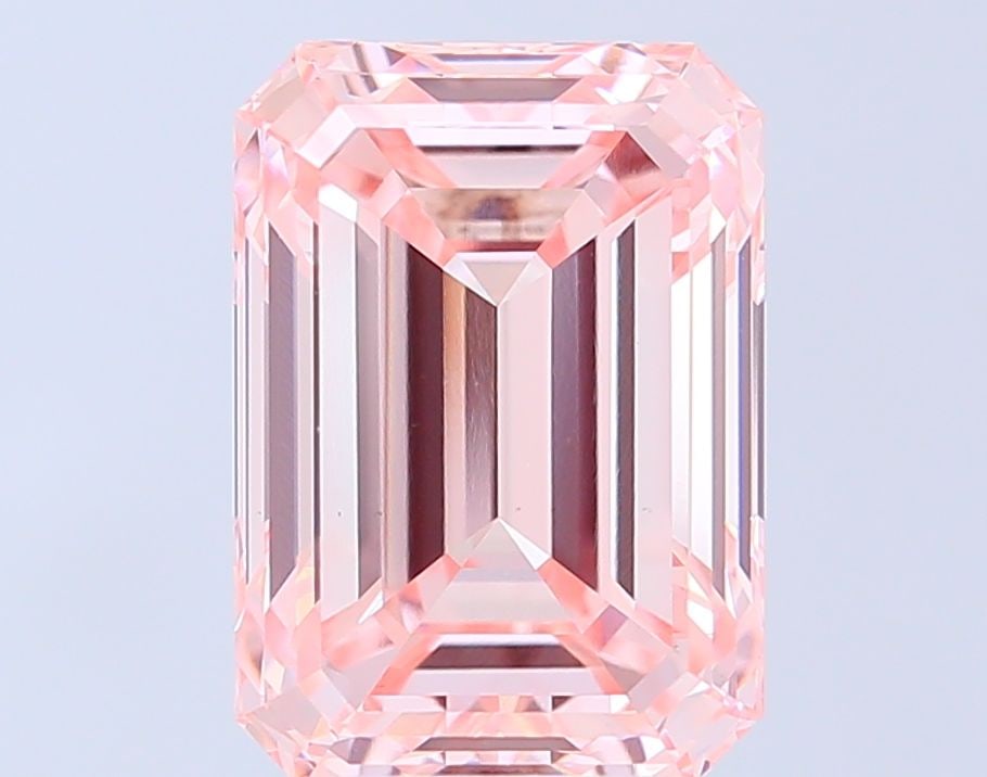 Loose Diamond - EMERALD 6.59ct Fancy Intense Pink VS1: Loose Diamond - EMERALD 6.59ct Fancy Intense Pink VS1 Source: This is a real non-mined Diamond that has been grown in a lab Shape: EMERALD Carats: 6.59 Color: Fancy Intense Pink Certification: IGI Vid