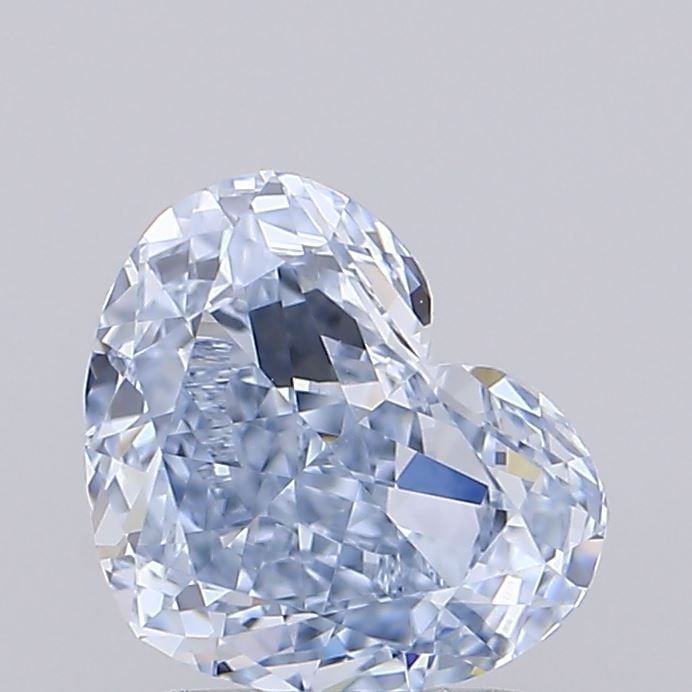 Loose Diamond - HEART 1.68ct Fancy Blue VVS2: Loose Diamond - HEART 1.68ct Fancy Blue VVS2 Source: This is a real non-mined Diamond that has been grown in a lab Shape: HEART Carats: 1.68 Color: Fancy Blue Certification: IGI Video: