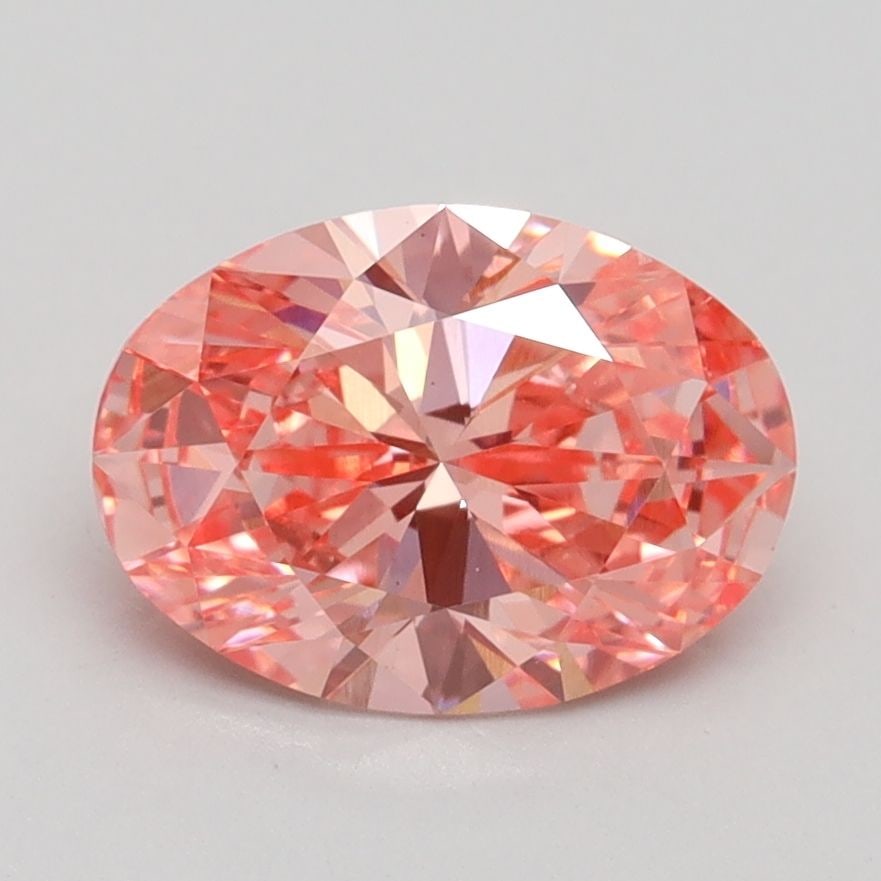 Loose Diamond - OVAL 1.72ct Fancy Vivid Pink VS2: Loose Diamond - OVAL 1.72ct Fancy Vivid Pink VS2 Source: This is a real non-mined Diamond that has been grown in a lab Shape: OVAL Carats: 1.72 Color: Fancy Vivid Pink Certification: IGI Video: