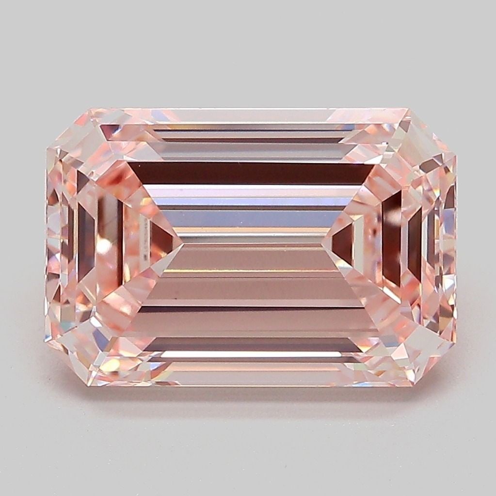 Loose Diamond - EMERALD 5.07ct Fancy Intense Pink VVS2: Loose Diamond - EMERALD 5.07ct Fancy Intense Pink VVS2 Source: This is a real non-mined Diamond that has been grown in a lab Shape: EMERALD Carats: 5.07 Color: Fancy Intense Pink Certification: IGI Vi