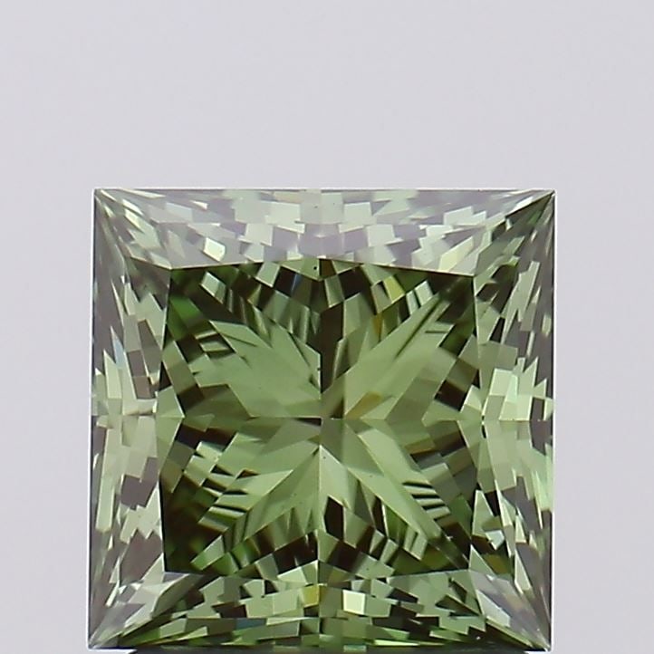 Loose Diamond - PRINCESS 1.72ct Fancy Vivid Green VS1: Loose Diamond - PRINCESS 1.72ct Fancy Vivid Green VS1 Source: This is a real non-mined Diamond that has been grown in a lab Shape: PRINCESS Carats: 1.72 Color: Fancy Vivid Green Certification: IGI Vid
