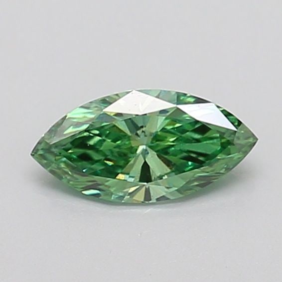 Loose Diamond - MARQUISE 0.37ct Fancy Vivid Green VS2: Loose Diamond - MARQUISE 0.37ct Fancy Vivid Green VS2 Source: This is a real non-mined Diamond that has been grown in a lab Shape: MARQUISE Carats: 0.37 Color: Fancy Vivid Green Certification: IGI Vid