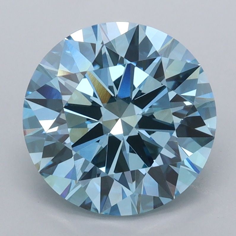 Ideal Loose Diamond - ROUND 2.55ct Fancy Vivid Blue VVS2: Ideal Loose Diamond - ROUND 2.55ct Fancy Vivid Blue VVS2 Source: This is a real non-mined Diamond that has been grown in a lab Shape: ROUND Carats: 2.55 Color: Fancy Vivid Blue Certification: IGI Vide