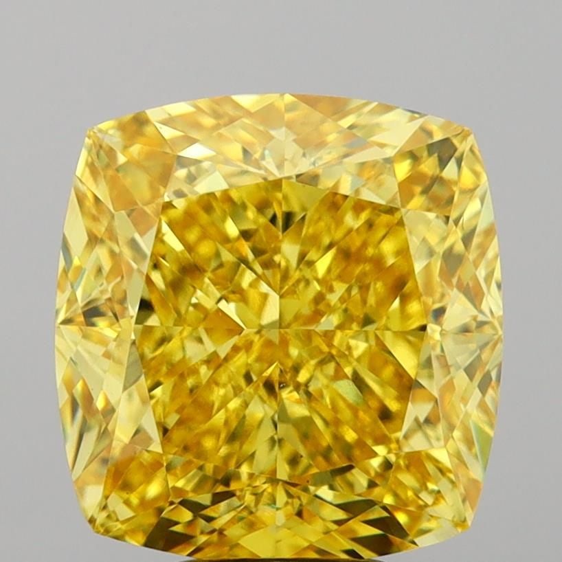 Loose Diamond - CUSHION MODIFIED 8.07ct Fancy Vivid Yellow VS1: Loose Diamond - CUSHION MODIFIED 8.07ct Fancy Vivid Yellow VS1 Source: This is a real non-mined Diamond that has been grown in a lab Shape: CUSHION MODIFIED Carats: 8.07 Color: Fancy Vivid Yellow Cert