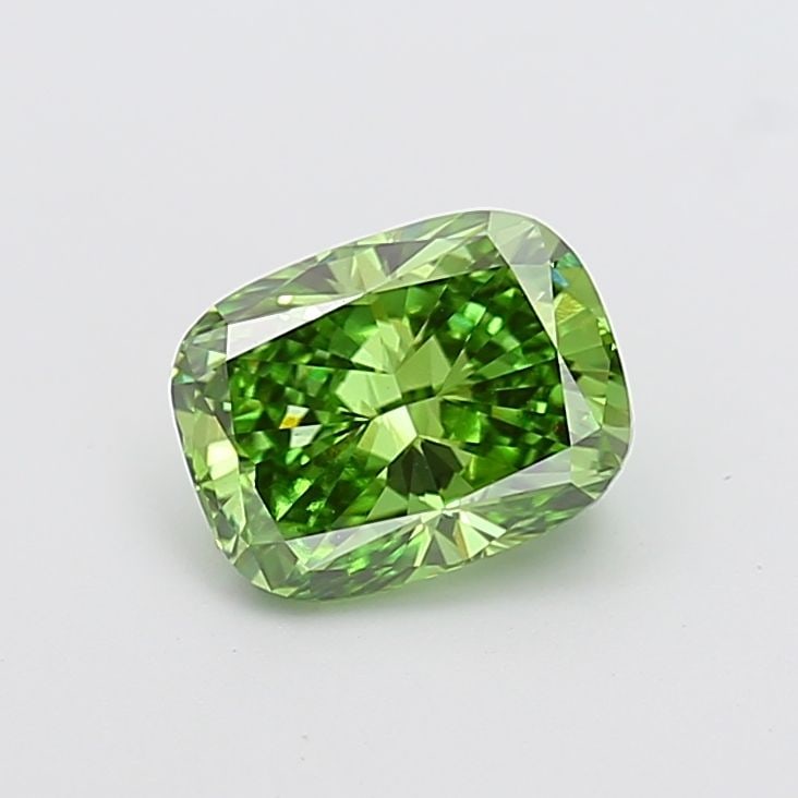 Loose Diamond - CUSHION MODIFIED 2.02ct Fancy Vivid Green VS1: Loose Diamond - CUSHION MODIFIED 2.02ct Fancy Vivid Green VS1 Source: This is a real non-mined Diamond that has been grown in a lab Shape: CUSHION MODIFIED Carats: 2.02 Color: Fancy Vivid Green Certif