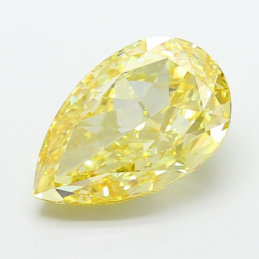 Loose Diamond - PEAR 7.01ct Fancy Yellow VS1: Loose Diamond - PEAR 7.01ct Fancy Yellow VS1 Source: This is a real non-mined Diamond that has been grown in a lab Shape: PEAR Carats: 7.01 Color: Fancy Yellow Certification: IGI Video: