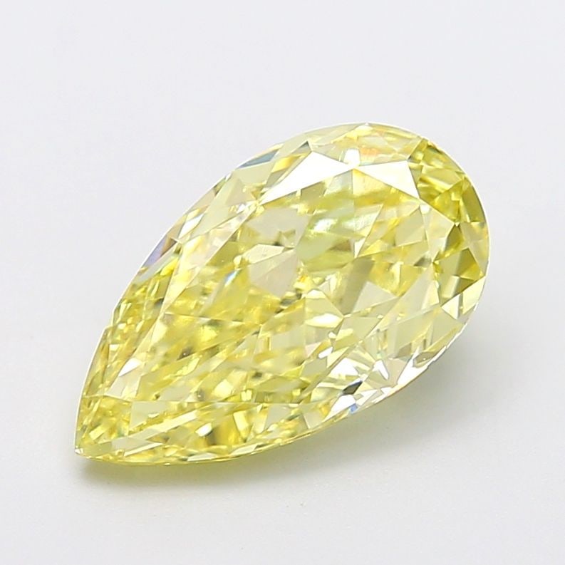 Loose Diamond - PEAR 4.41ct Fancy Yellow VVS2: Loose Diamond - PEAR 4.41ct Fancy Yellow VVS2 Source: This is a real non-mined Diamond that has been grown in a lab Shape: PEAR Carats: 4.41 Color: Fancy Yellow Certification: IGI PLEASE NOTE: Framed,