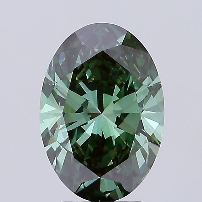 Loose Diamond - OVAL 3.21ct Fancy Vivid Green VS1: Loose Diamond - OVAL 3.21ct Fancy Vivid Green VS1 Source: This is a real non-mined Diamond that has been grown in a lab Shape: OVAL Carats: 3.21 Color: Fancy Vivid Green Certification: IGI Video: