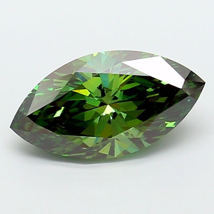 Loose Diamond - MARQUISE 2.68ct Fancy Vivid Green VVS2: Loose Diamond - MARQUISE 2.68ct Fancy Vivid Green VVS2 Source: This is a real non-mined Diamond that has been grown in a lab Shape: MARQUISE Carats: 2.68 Color: Fancy Vivid Green Certification: IGI Vi