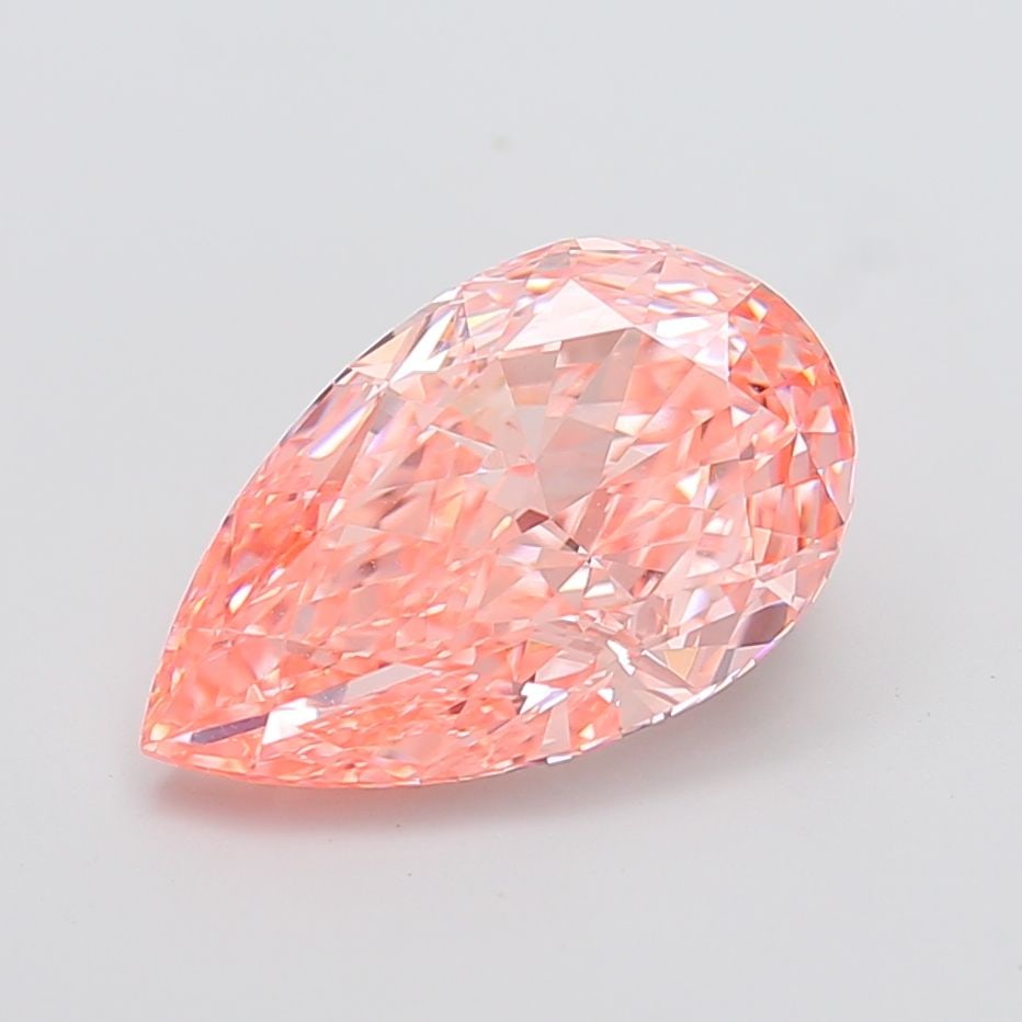 Loose Diamond - PEAR 5.59ct Fancy Vivid Pink VVS2: Loose Diamond - PEAR 5.59ct Fancy Vivid Pink VVS2 Source: This is a real non-mined Diamond that has been grown in a lab Shape: PEAR Carats: 5.59 Color: Fancy Vivid Pink Certification: IGI Video: