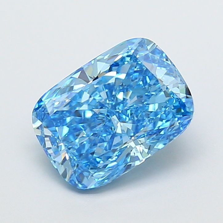 Loose Diamond - CUSHION MODIFIED 2.52ct Fancy Vivid Blue VS2: Loose Diamond - CUSHION MODIFIED 2.52ct Fancy Vivid Blue VS2 Source: This is a real non-mined Diamond that has been grown in a lab Shape: CUSHION MODIFIED Carats: 2.52 Color: Fancy Vivid Blue Certific