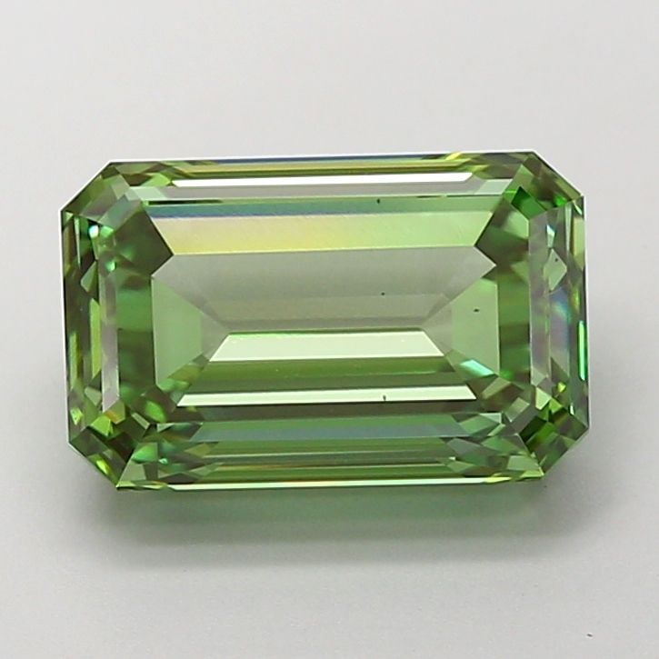 Loose Diamond - EMERALD 5.03ct Fancy Vivid Green VS2: Loose Diamond - EMERALD 5.03ct Fancy Vivid Green VS2 Source: This is a real non-mined Diamond that has been grown in a lab Shape: EMERALD Carats: 5.03 Color: Fancy Vivid Green Certification: IGI Video