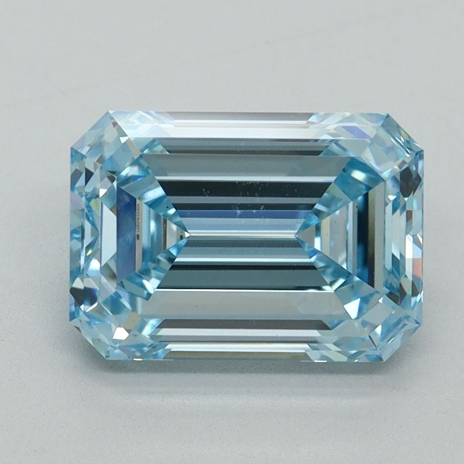 Loose Diamond - EMERALD 2.93ct Fancy Intense Blue VS1: Loose Diamond - EMERALD 2.93ct Fancy Intense Blue VS1 Source: This is a real non-mined Diamond that has been grown in a lab Shape: EMERALD Carats: 2.93 Color: Fancy Intense Blue Certification: IGI Vid