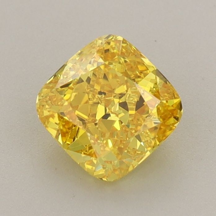 Loose Diamond - CUSHION MODIFIED 1.01ct Fancy Vivid Yellow VVS1: Loose Diamond - CUSHION MODIFIED 1.01ct Fancy Vivid Yellow VVS1 Source: This is a real non-mined Diamond that has been grown in a lab Shape: CUSHION MODIFIED Carats: 1.01 Color: Fancy Vivid Yellow Cer