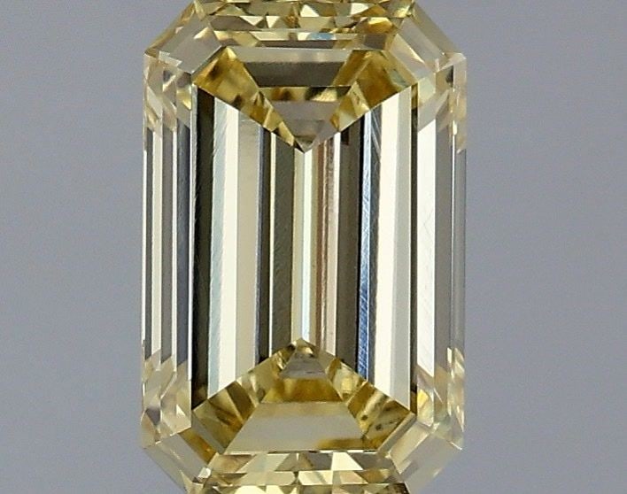 Loose Diamond - EMERALD 1.37ct Fancy Yellow VVS2: Loose Diamond - EMERALD 1.37ct Fancy Yellow VVS2 Source: This is a real non-mined Diamond that has been grown in a lab Shape: EMERALD Carats: 1.37 Color: Fancy Yellow Certification: IGI Video: