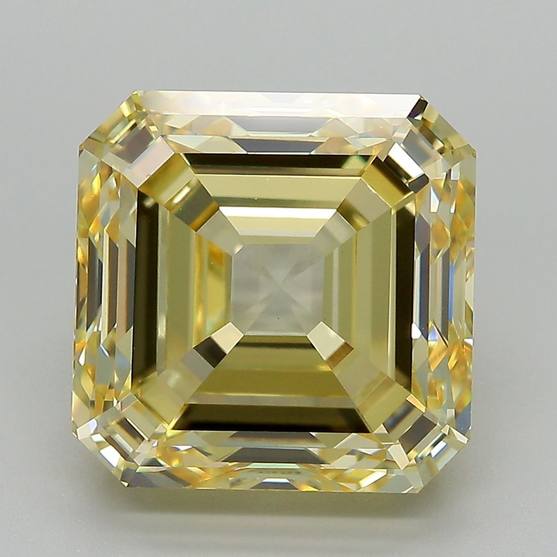 Loose Diamond - SQUARE EMERALD 8.93ct Fancy Intense Yellow VVS2: Loose Diamond - SQUARE EMERALD 8.93ct Fancy Intense Yellow VVS2 Source: This is a real non-mined Diamond that has been grown in a lab Shape: SQUARE EMERALD Carats: 8.93 Color: Fancy Intense Yellow Cer
