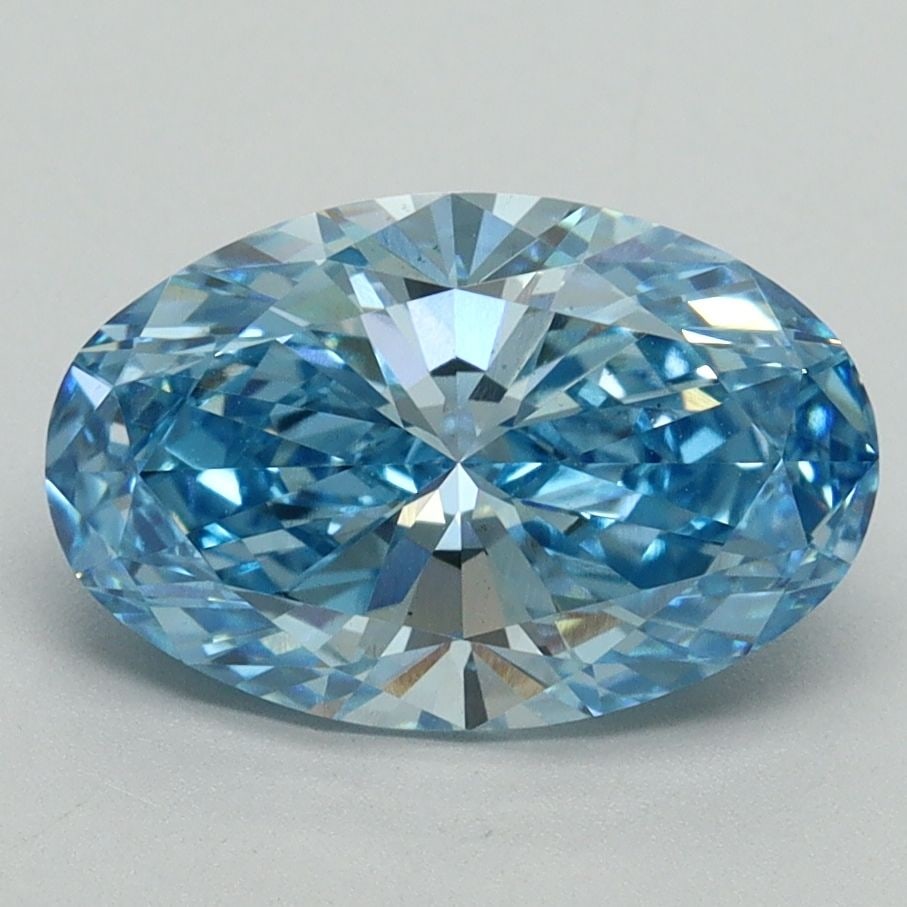 Loose Diamond - OVAL 2.22ct Fancy Vivid Blue VS2: Loose Diamond - OVAL 2.22ct Fancy Vivid Blue VS2 Source: This is a real non-mined Diamond that has been grown in a lab Shape: OVAL Carats: 2.22 Color: Fancy Vivid Blue Certification: IGI Video: