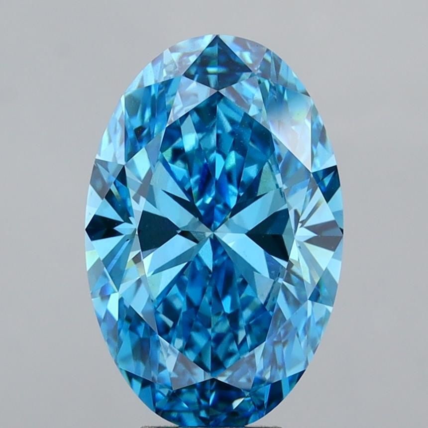 Loose Diamond - OVAL 7.04ct Fancy Vivid Blue VVS2: Loose Diamond - OVAL 7.04ct Fancy Vivid Blue VVS2 Source: This is a real non-mined Diamond that has been grown in a lab Shape: OVAL Carats: 7.04 Color: Fancy Vivid Blue Certification: IGI Video: