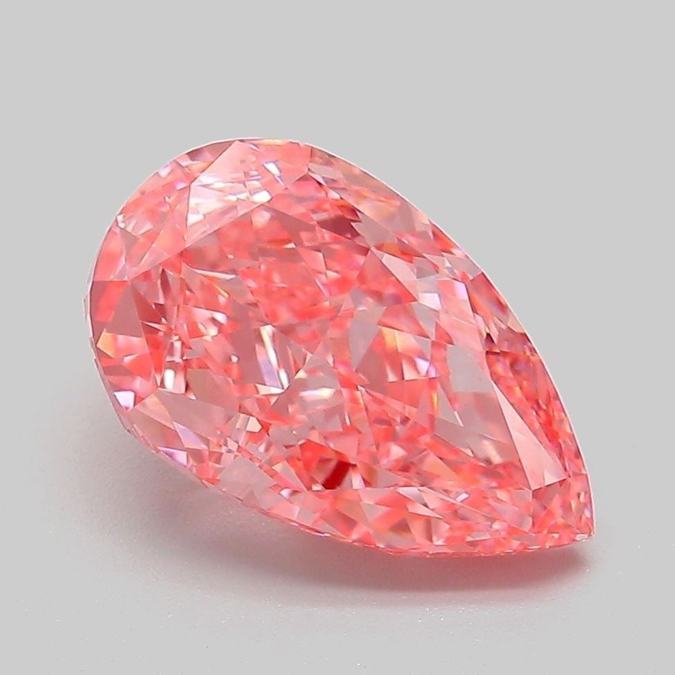 Loose Diamond - PEAR 3.1ct Fancy Vivid Pink VVS2: Loose Diamond - PEAR 3.1ct Fancy Vivid Pink VVS2 Source: This is a real non-mined Diamond that has been grown in a lab Shape: PEAR Carats: 3.1 Color: Fancy Vivid Pink Certification: IGI Video: