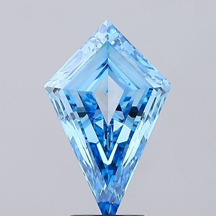 Loose Diamond - KITE 3.53ct Fancy Vivid Blue VS1: Loose Diamond - KITE 3.53ct Fancy Vivid Blue VS1 Source: This is a real non-mined Diamond that has been grown in a lab Shape: KITE Carats: 3.53 Color: Fancy Vivid Blue Certification: IGI Video: