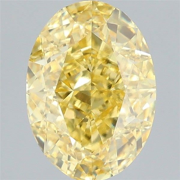 Loose Diamond - OVAL 2.03ct Fancy Vivid Yellow VVS2: Loose Diamond - OVAL 2.03ct Fancy Vivid Yellow VVS2 Source: This is a real non-mined Diamond that has been grown in a lab Shape: OVAL Carats: 2.03 Color: Fancy Vivid Yellow Certification: IGI Video: