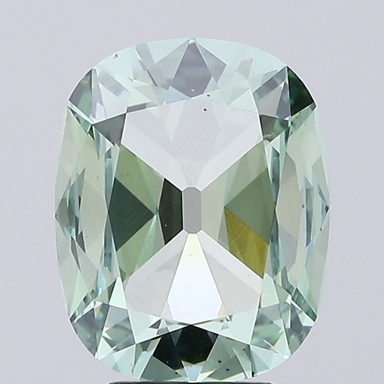 Loose Diamond - CUSHION 3.01ct Fancy Vivid Green VS1: Loose Diamond - CUSHION 3.01ct Fancy Vivid Green VS1 Source: This is a real non-mined Diamond that has been grown in a lab Shape: CUSHION Carats: 3.01 Color: Fancy Vivid Green Certification: IGI Video