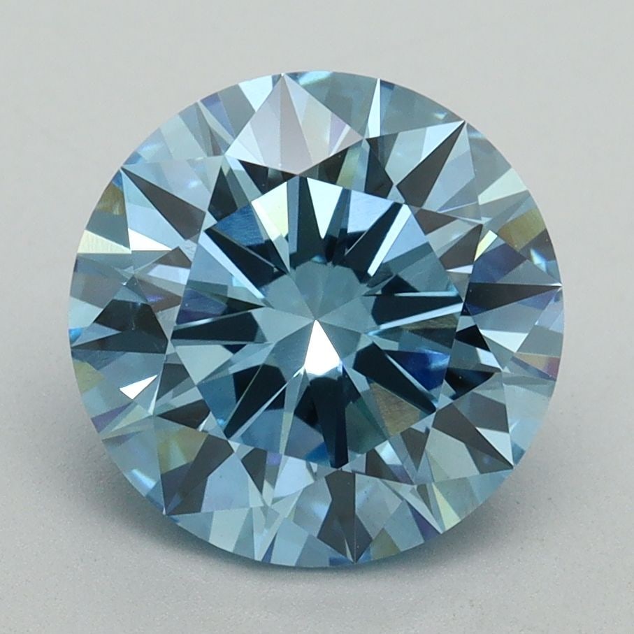 Ideal Loose Diamond - ROUND 3.09ct Fancy Vivid Blue VS1: Ideal Loose Diamond - ROUND 3.09ct Fancy Vivid Blue VS1 Source: This is a real non-mined Diamond that has been grown in a lab Shape: ROUND Carats: 3.09 Color: Fancy Vivid Blue Certification: IGI Video