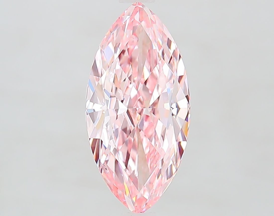 Loose Diamond - MARQUISE 2.45ct Fancy Vivid Pink VVS2: Loose Diamond - MARQUISE 2.45ct Fancy Vivid Pink VVS2 Source: This is a real non-mined Diamond that has been grown in a lab Shape: MARQUISE Carats: 2.45 Color: Fancy Vivid Pink Certification: IGI Vide