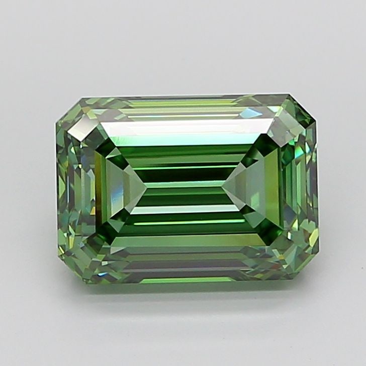 Loose Diamond - EMERALD 6.03ct Fancy Vivid Green VVS2: Loose Diamond - EMERALD 6.03ct Fancy Vivid Green VVS2 Source: This is a real non-mined Diamond that has been grown in a lab Shape: EMERALD Carats: 6.03 Color: Fancy Vivid Green Certification: IGI Vide