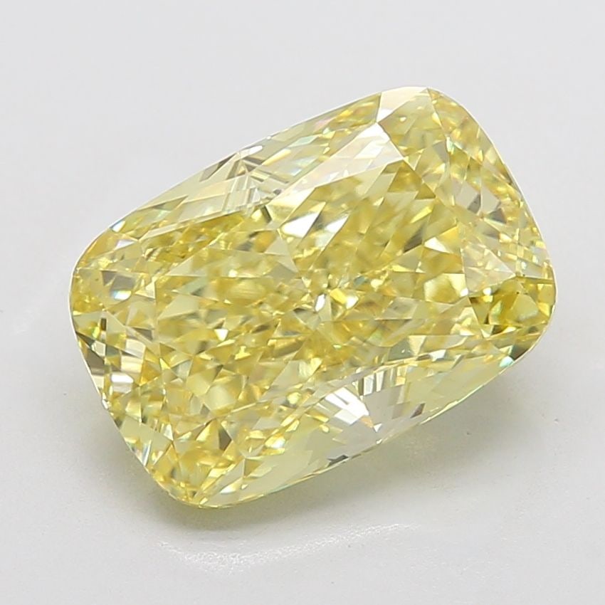 Loose Diamond - CUSHION MODIFIED 8.03ct Fancy Intense Yellow VS1: Loose Diamond - CUSHION MODIFIED 8.03ct Fancy Intense Yellow VS1 Source: This is a real non-mined Diamond that has been grown in a lab Shape: CUSHION MODIFIED Carats: 8.03 Color: Fancy Intense Yellow 