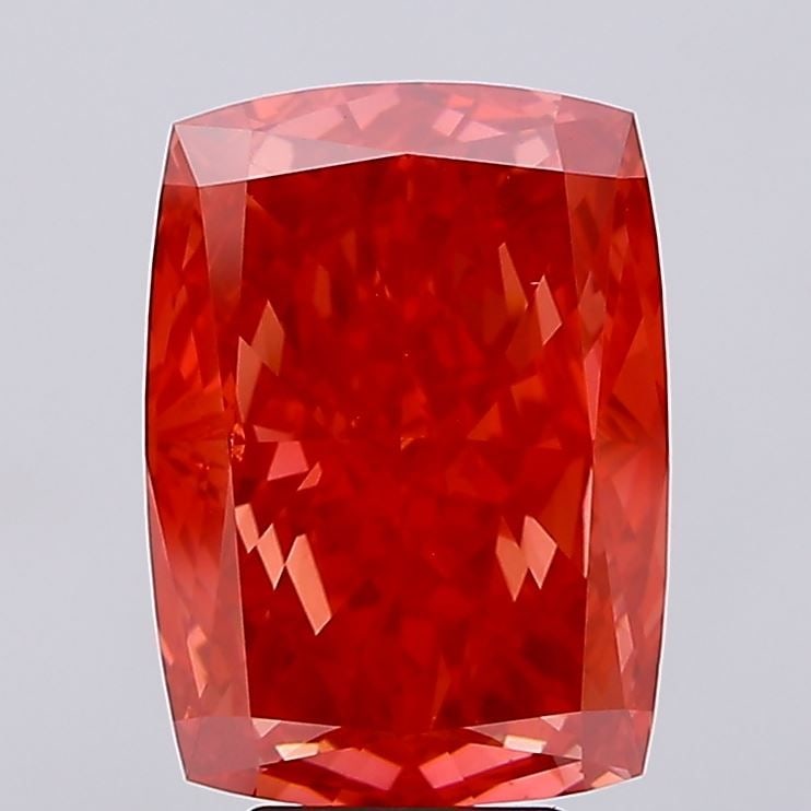 Loose Diamond - CUSHION MODIFIED 7.21ct Fancy Vivid Red VS1: Loose Diamond - CUSHION MODIFIED 7.21ct Fancy Vivid Red VS1 Source: This is a real non-mined Diamond that has been grown in a lab Shape: CUSHION MODIFIED Carats: 7.21 Color: Fancy Vivid Red