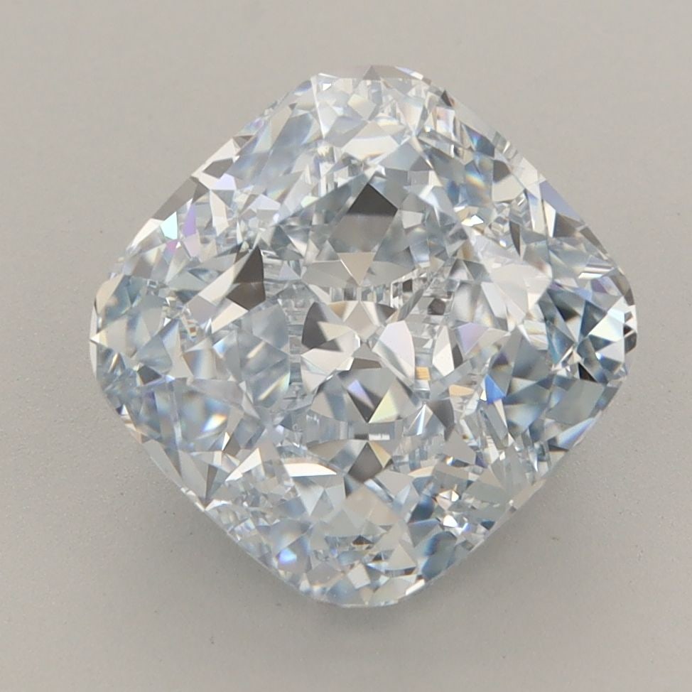 Loose Diamond - CUSHION MODIFIED 4.64ct Fancy Blue VVS1: Loose Diamond - CUSHION MODIFIED 4.64ct Fancy Blue VVS1 Source: This is a real non-mined Diamond that has been grown in a lab Shape: CUSHION MODIFIED Carats: 4.64 Color: Fancy Blue Certification: IGI 