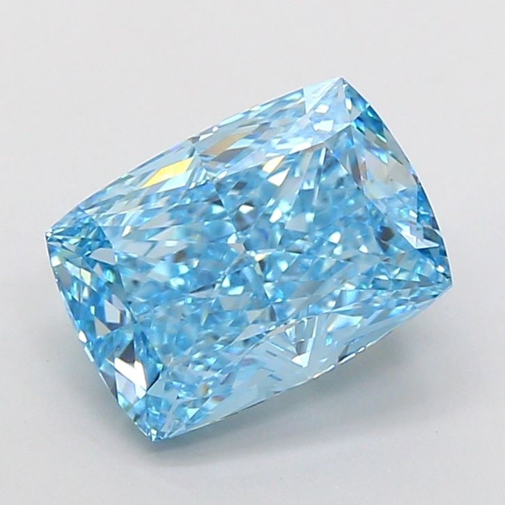 Loose Diamond - CUSHION MODIFIED 4.01ct Fancy Vivid Blue VVS2: Loose Diamond - CUSHION MODIFIED 4.01ct Fancy Vivid Blue VVS2 Source: This is a real non-mined Diamond that has been grown in a lab Shape: CUSHION MODIFIED Carats: 4.01 Color: Fancy Vivid Blue Certifi