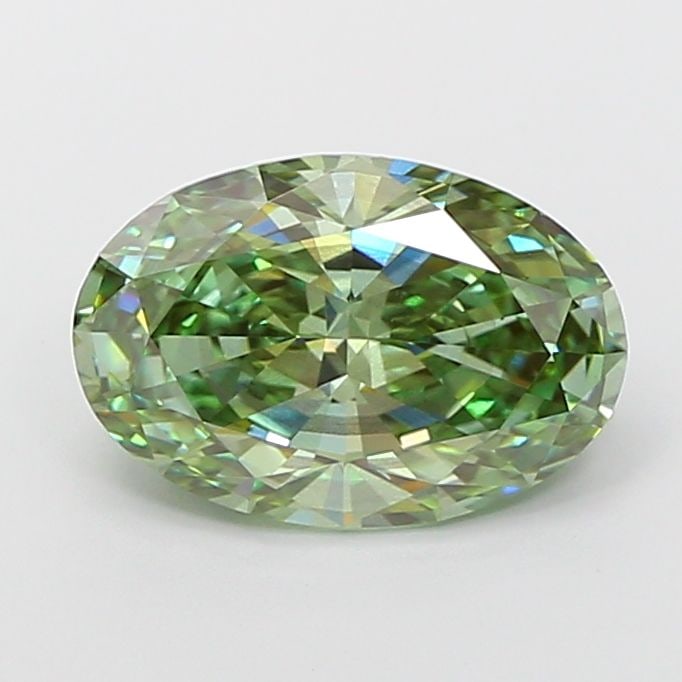 Loose Diamond - OVAL 3.08ct Fancy Vivid Green SI1: Loose Diamond - OVAL 3.08ct Fancy Vivid Green SI1 Source: This is a real non-mined Diamond that has been grown in a lab Shape: OVAL Carats: 3.08 Color: Fancy Vivid Green Certification: IGI Video: