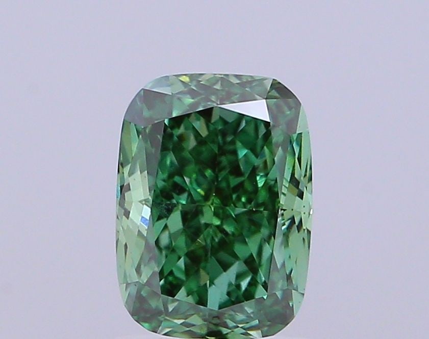 Loose Diamond - CUSHION MODIFIED 2.01ct Fancy Vivid Green VS1: Loose Diamond - CUSHION MODIFIED 2.01ct Fancy Vivid Green VS1 Source: This is a real non-mined Diamond that has been grown in a lab Shape: CUSHION MODIFIED Carats: 2.01 Color: Fancy Vivid Green Certif
