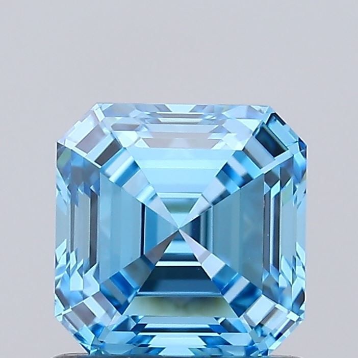 Loose Diamond - ASSCHER 1.03ct Fancy Vivid Blue VVS2: Loose Diamond - ASSCHER 1.03ct Fancy Vivid Blue VVS2 Source: This is a real non-mined Diamond that has been grown in a lab Shape: ASSCHER Carats: 1.03 Color: Fancy Vivid Blue Certification: IGI Video: