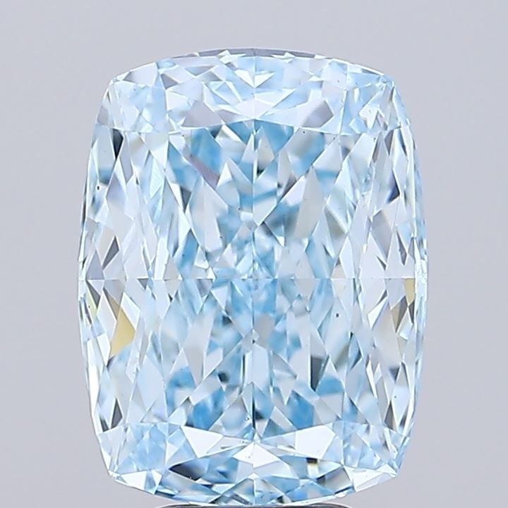 Loose Diamond - CUSHION MODIFIED 5.06ct Fancy Vivid Blue VS1: Loose Diamond - CUSHION MODIFIED 5.06ct Fancy Vivid Blue VS1 Source: This is a real non-mined Diamond that has been grown in a lab Shape: CUSHION MODIFIED Carats: 5.06 Color: Fancy Vivid Blue Certific