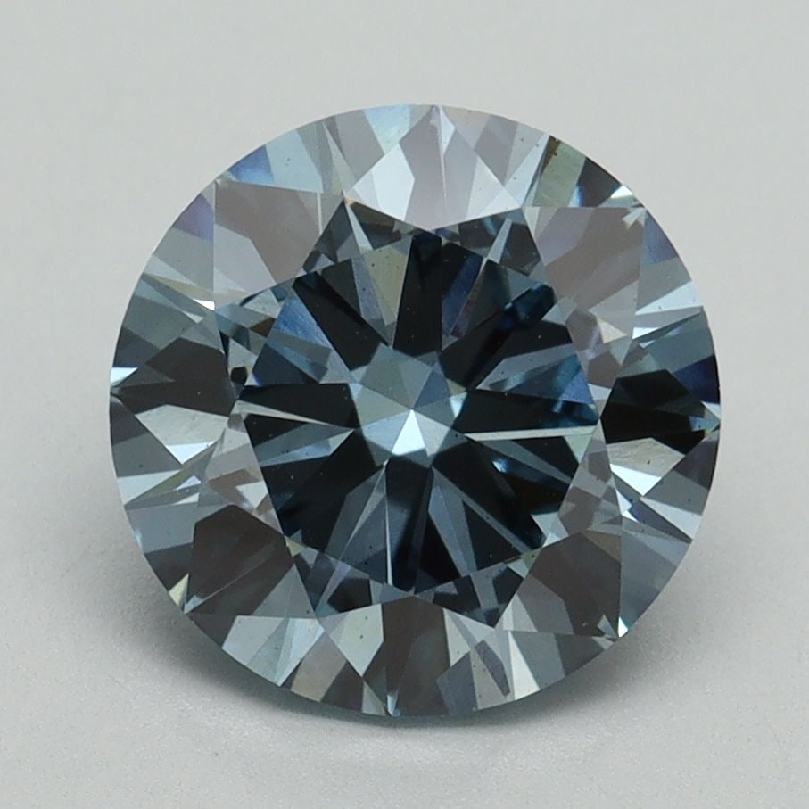 Loose Diamond - ROUND 3.01ct Fancy Vivid Blue VS2: Loose Diamond - ROUND 3.01ct Fancy Vivid Blue VS2 Source: This is a real non-mined Diamond that has been grown in a lab Shape: ROUND Carats: 3.01 Color: Fancy Vivid Blue Certification: IGI Video: