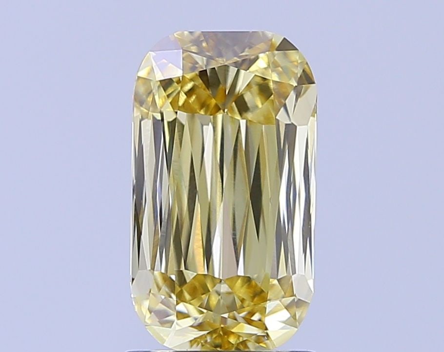 Loose Diamond - CUSHION MODIFIED 2.08ct Fancy Yellow VVS2: Loose Diamond - CUSHION MODIFIED 2.08ct Fancy Yellow VVS2 Source: This is a real non-mined Diamond that has been grown in a lab Shape: CUSHION MODIFIED Carats: 2.08 Color: Fancy Yellow Certification: 