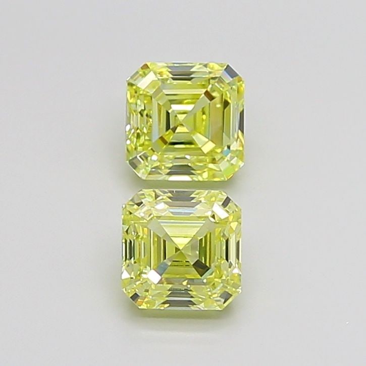 Loose Diamond - ASSCHER 1.23ct Fancy Yellow VVS2: Loose Diamond - ASSCHER 1.23ct Fancy Yellow VVS2 Source: This is a real non-mined Diamond that has been grown in a lab Shape: ASSCHER Carats: 1.23 Color: Fancy Yellow Certification: IGI Video:
