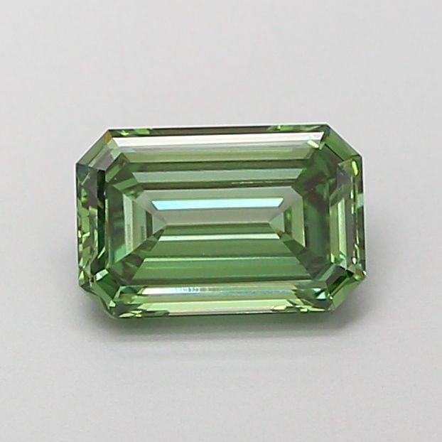 Loose Diamond - EMERALD 1.02ct Fancy Vivid Green VVS2: Loose Diamond - EMERALD 1.02ct Fancy Vivid Green VVS2 Source: This is a real non-mined Diamond that has been grown in a lab Shape: EMERALD Carats: 1.02 Color: Fancy Vivid Green Certification: IGI Vide