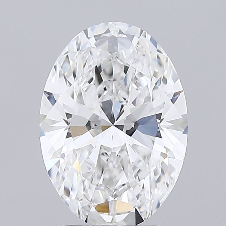 Loose Diamond - OVAL 2.7ct D VVS2: Loose Diamond - OVAL 2.7ct D VVS2 Source: This is a real non-mined Diamond that has been grown in a lab Shape: OVAL Carats: 2.7 Color: D Clarity: VVS2 Certification: GCAL Video: