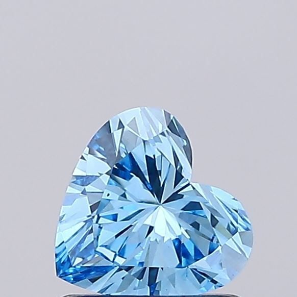 Loose Diamond - HEART 0.61ct Fancy Vivid Blue VS1: Loose Diamond - HEART 0.61ct Fancy Vivid Blue VS1 Source: This is a real non-mined Diamond that has been grown in a lab Shape: HEART Carats: 0.61 Color: Fancy Vivid Blue Certification: IGI Video: