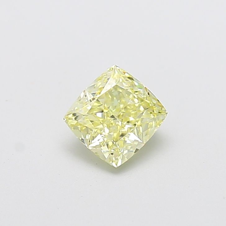 Loose Diamond - CUSHION MODIFIED 1.03ct Fancy Light Yellow VS1: Loose Diamond - CUSHION MODIFIED 1.03ct Fancy Light Yellow VS1 Source: This is a real non-mined Diamond that has been grown in a lab Shape: CUSHION MODIFIED Carats: 1.03 Color: Fancy Light Yellow Cert