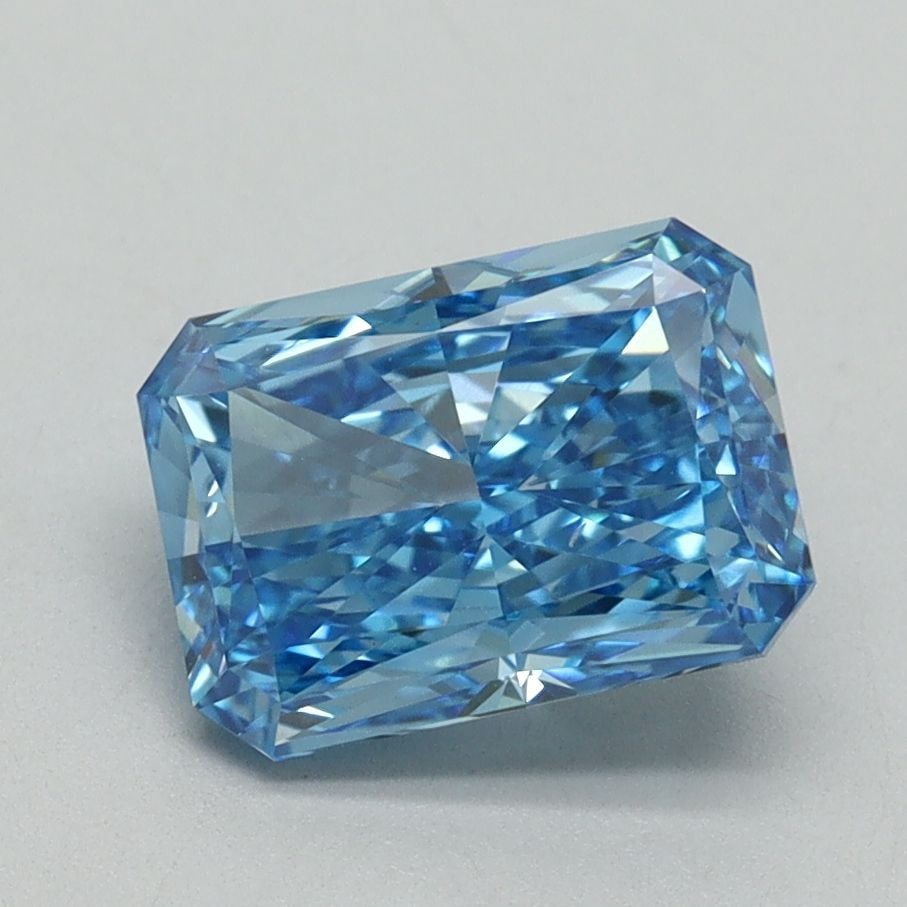 Loose Diamond - RADIANT 1.9ct Fancy Vivid Blue VS2: Loose Diamond - RADIANT 1.9ct Fancy Vivid Blue VS2 Source: This is a real non-mined Diamond that has been grown in a lab Shape: RADIANT Carats: 1.9 Color: Fancy Vivid Blue Certification: IGI Video: