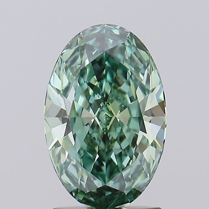 Loose Diamond - OVAL 1.57ct Fancy Vivid Green IF: Loose Diamond - OVAL 1.57ct Fancy Vivid Green IF Source: This is a real non-mined Diamond that has been grown in a lab Shape: OVAL Carats: 1.57 Color: Fancy Vivid Green Certification: IGI Video: